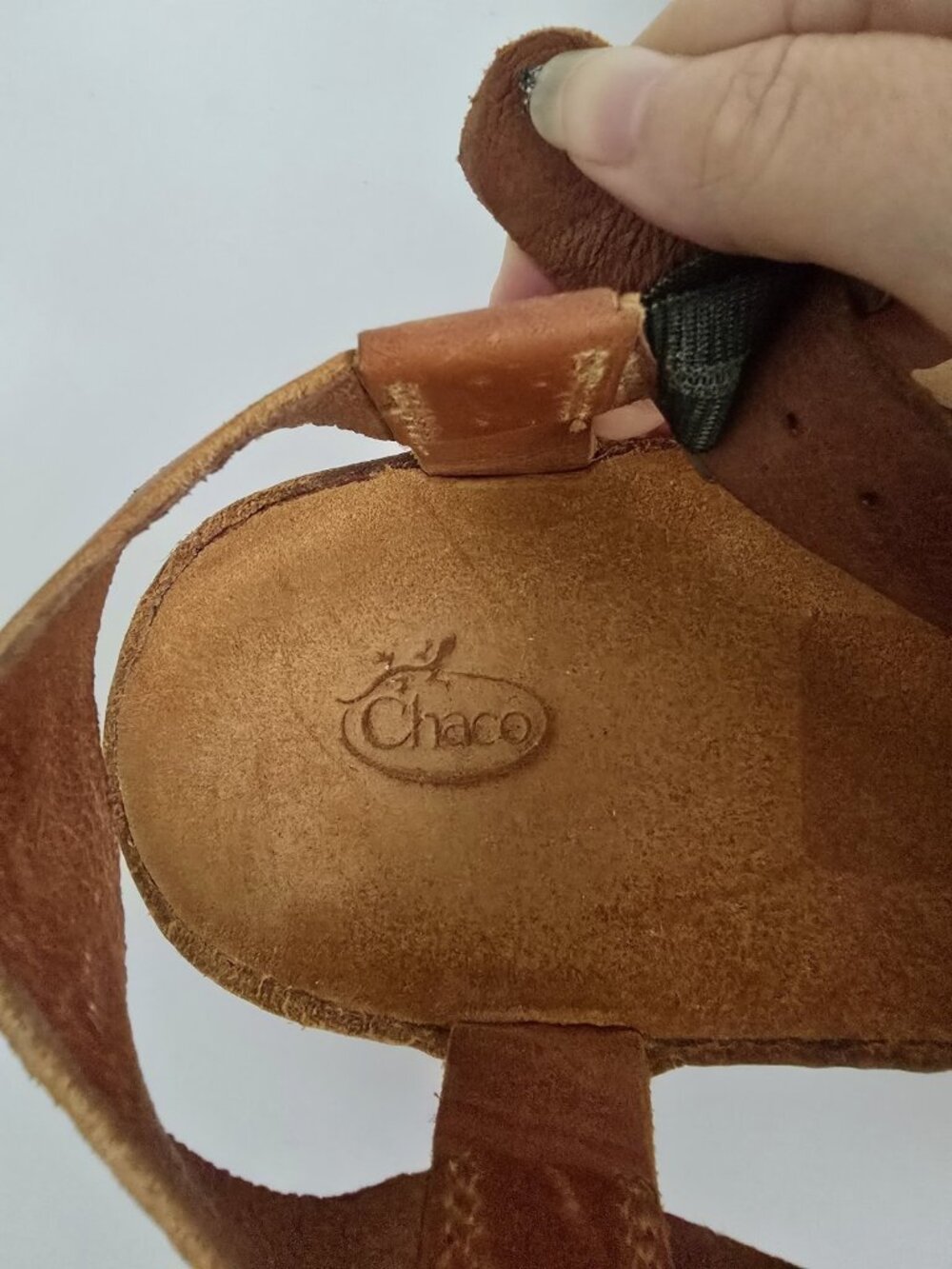 Chaco Wayfarer Strappy Sandals 9 Womens Buckle Rust Brown Leather Shoes Open Toe - Picture 11 of 13